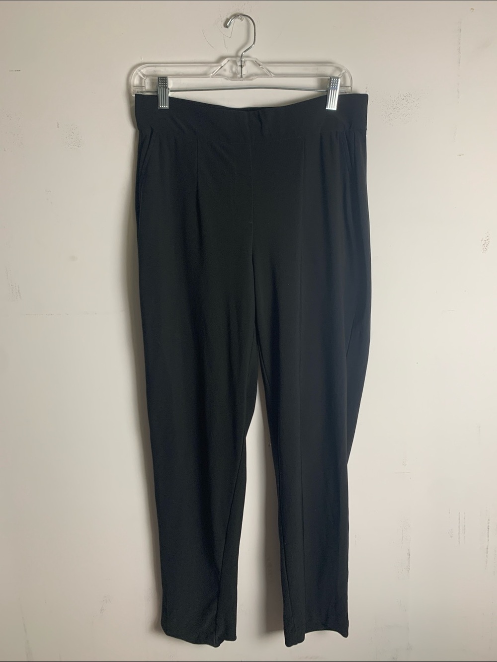 Hilary Radley Black Straight-Leg Pull-On Pants